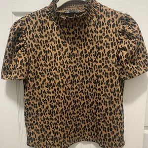 Zara Leopard Top